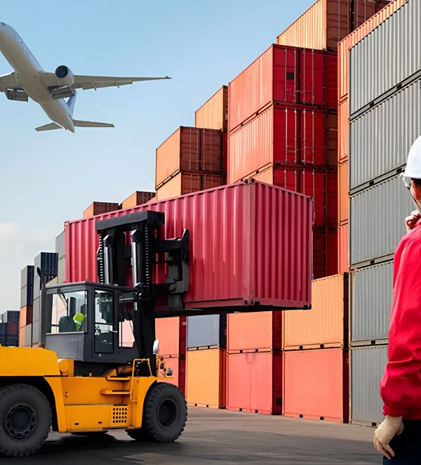 Freight forwarding container yard