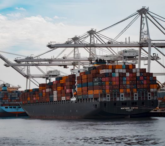 Freight forwarding container yard