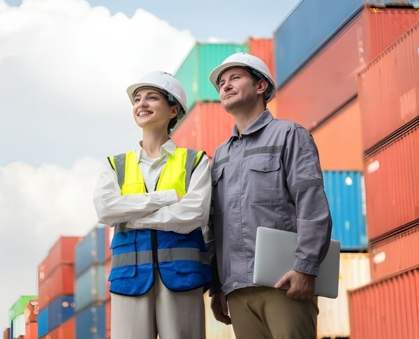 Vista Logistics team at freight yard